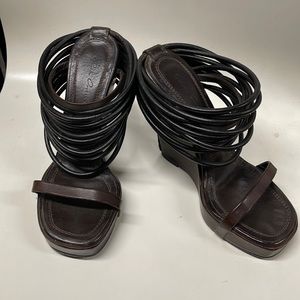 Rick Owens Leather Platform Sandal